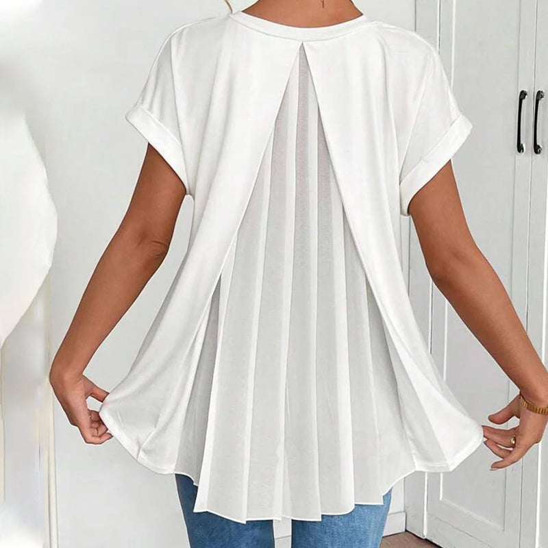 Calden - Patchwork V-Neck T-Shirt