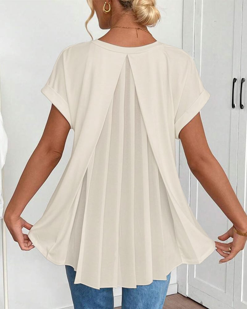 Calden - Patchwork V-Neck T-Shirt